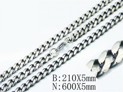Wholesale Stainless Steel Bracelets & Necklaces Sets - HY40S0361HMN