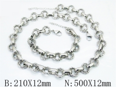 Wholesale Stainless Steel Bracelets & Necklaces Sets - HY70S0715ILA
