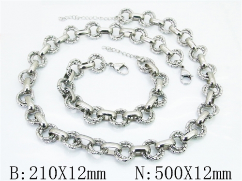 Wholesale Stainless Steel Bracelets & Necklaces Sets - HY70S0715ILA