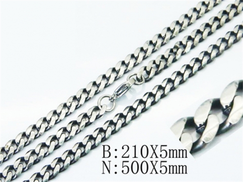Wholesale Stainless Steel Bracelets & Necklaces Sets - HY40S0359HKN
