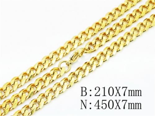 Wholesale Stainless Steel Bracelets & Necklaces Sets - HY40S0378HPQ