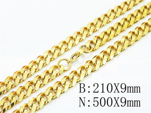 Wholesale Stainless Steel Bracelets & Necklaces Sets - HY40S0395IML