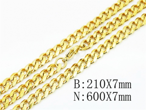 Wholesale Stainless Steel Bracelets & Necklaces Sets - HY40S0381IJL