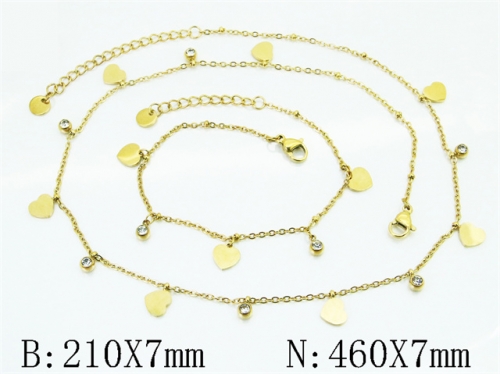 Wholesale Stainless Steel Bracelets & Necklaces Sets - HY30S0373IKE