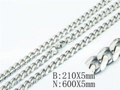 Wholesale Stainless Steel Bracelets & Necklaces Sets - HY40S0357HSL