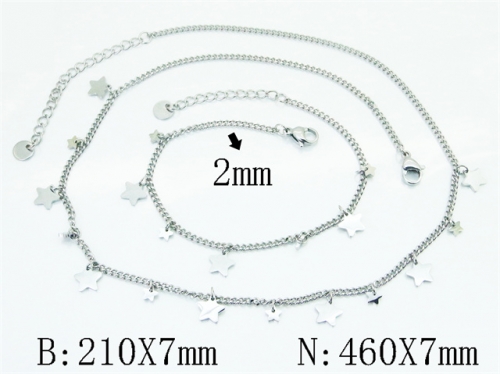 Wholesale Stainless Steel Bracelets & Necklaces Sets - HY30S0366HPL