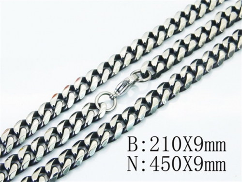 Wholesale Stainless Steel Bracelets & Necklaces Sets - HY40S0390IKL