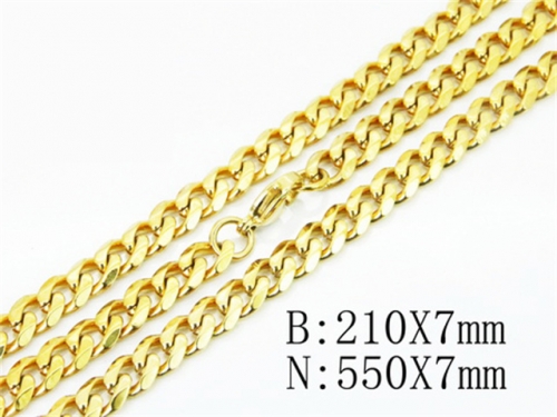 Wholesale Stainless Steel Bracelets & Necklaces Sets - HY40S0380IIC