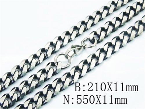 Wholesale Stainless Steel Bracelets & Necklaces Sets - HY40S0408JLD