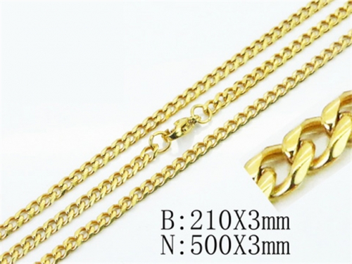 Wholesale Stainless Steel Bracelets & Necklaces Sets - HY40S0347HSK