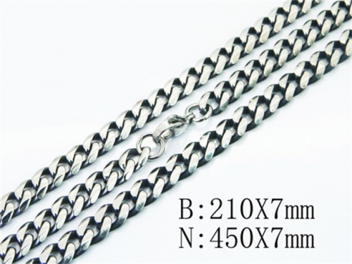 Wholesale Stainless Steel Bracelets & Necklaces Sets - HY40S0374HPE