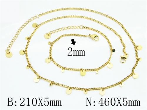 Wholesale Stainless Steel Bracelets & Necklaces Sets - HY30S0369INF