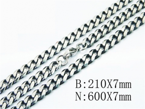 Wholesale Stainless Steel Bracelets & Necklaces Sets - HY40S0377IJL