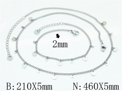 Wholesale Stainless Steel Bracelets & Necklaces Sets - HY30S0368HPL