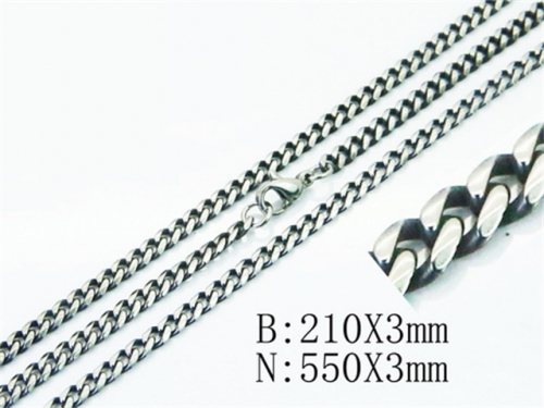 Wholesale Stainless Steel Bracelets & Necklaces Sets - HY40S0343HDP
