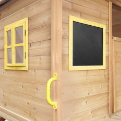 Wooden Cubby House with Slide