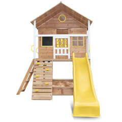 Wooden Cubby House with Slide