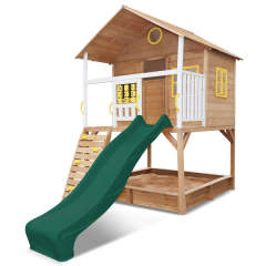 Wooden Cubby House with Slide