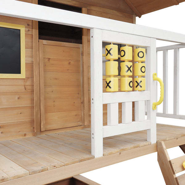 Wooden Cubby House with Slide