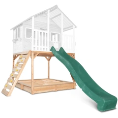 Wooden playhouse (Green Slide)