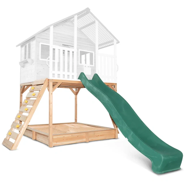 Wooden playhouse (Green Slide)