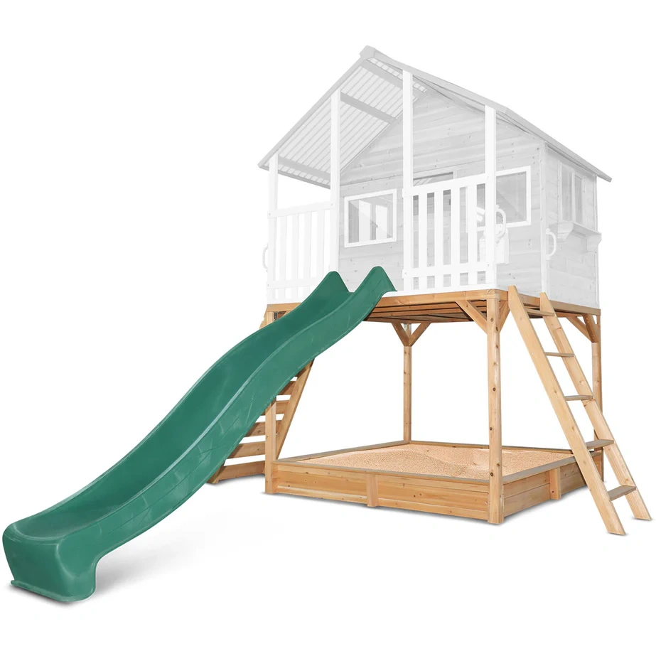 Wooden playhouse (Green Slide)