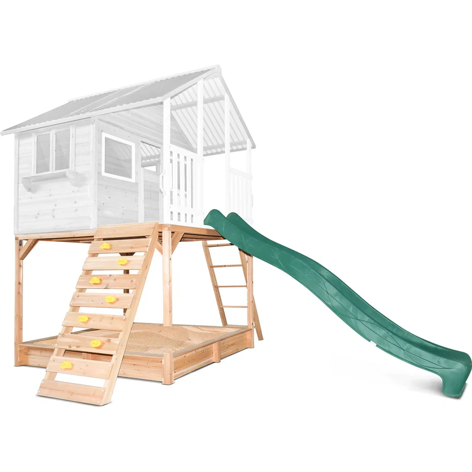 Wooden playhouse (Green Slide)