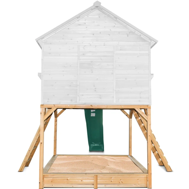 Wooden playhouse (Green Slide)