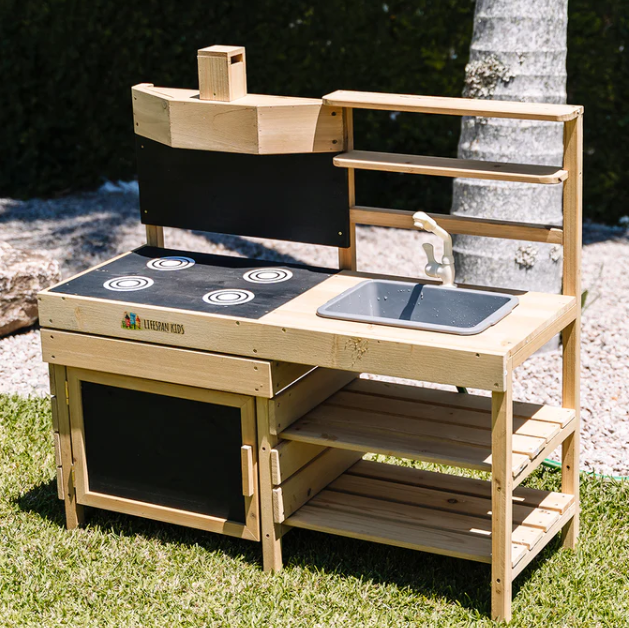 Fir Wooden Mud Table Play Kitchen