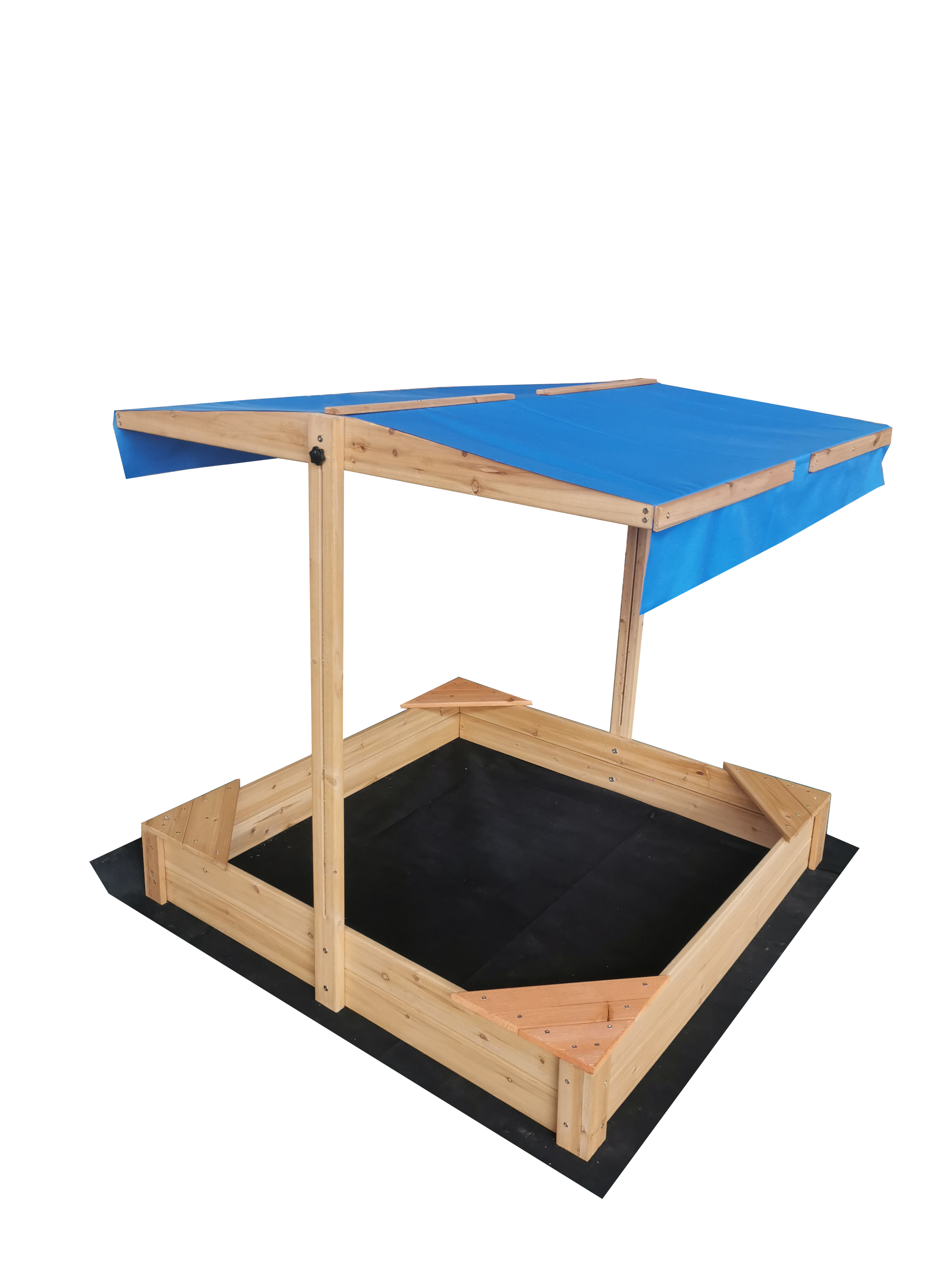 Wooden Sandbox with sunshine