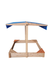 Wooden Sandbox with sunshine