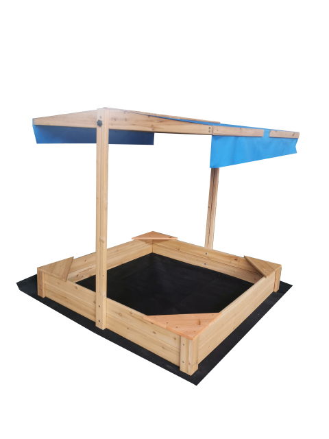 Wooden Sandbox with sunshine
