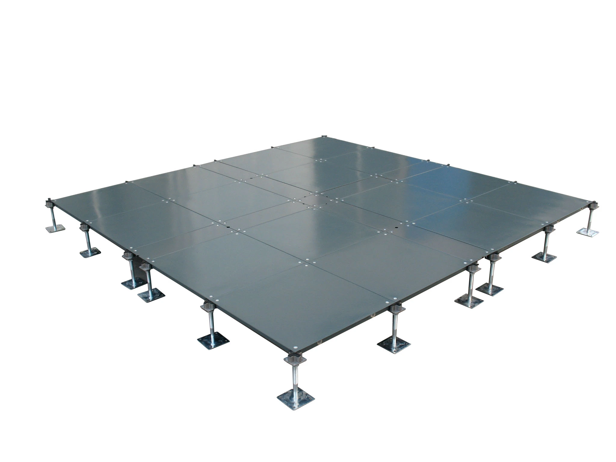 Trunking bare steel raised access floor system panel