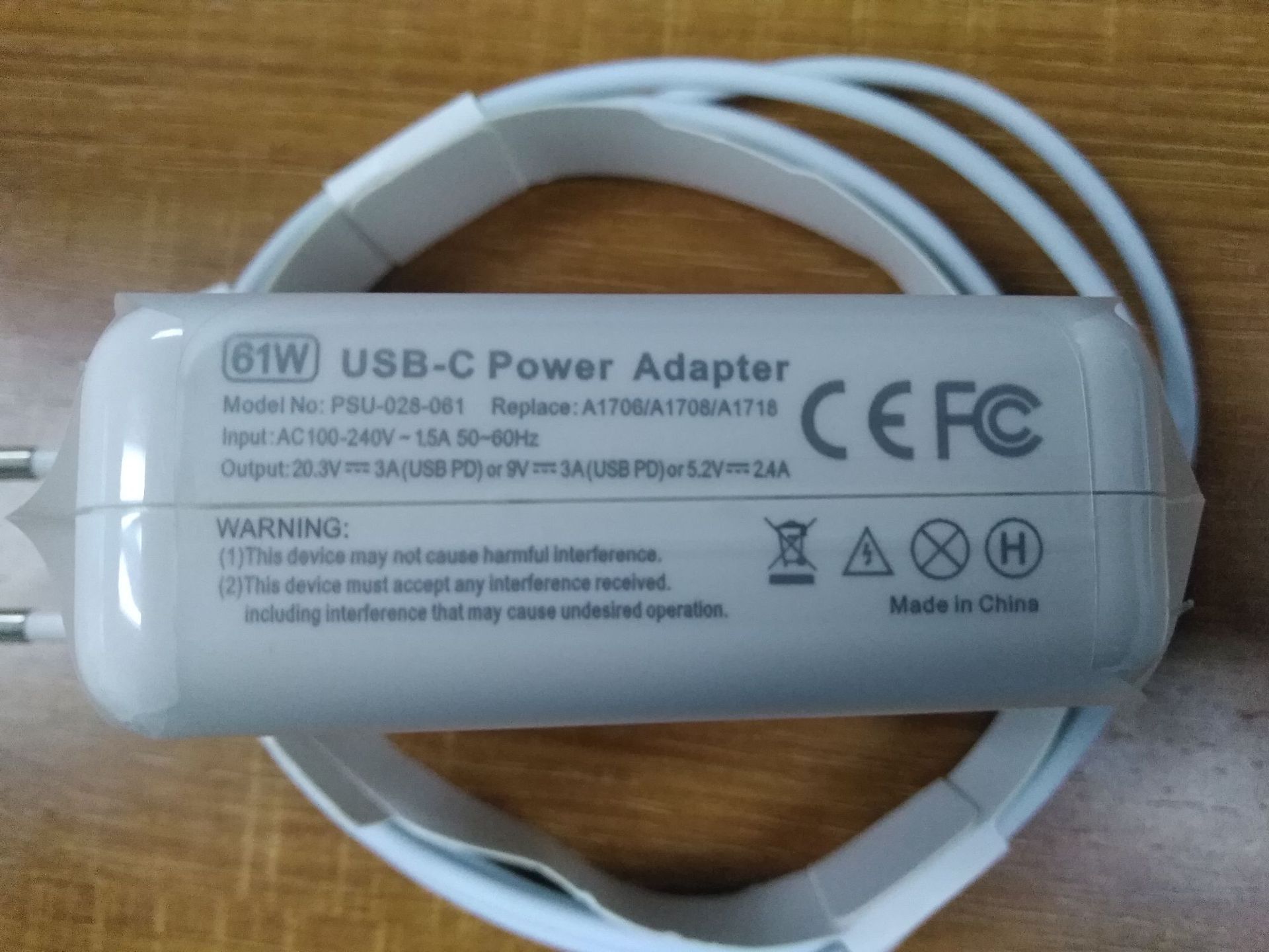 Replacement USB-C Type C 87W / 61W Adapters for Apple MacBook Pro