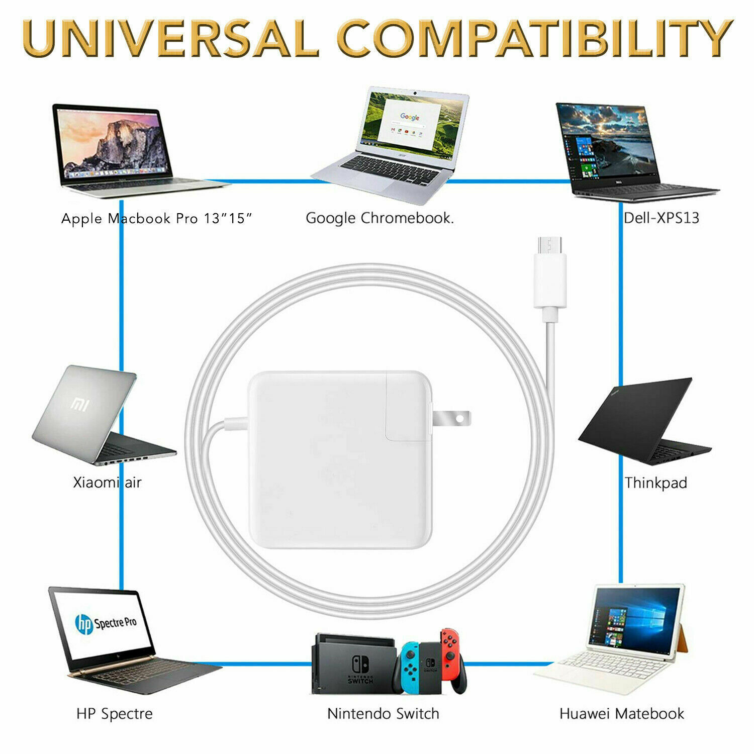 Replacement Type c USB-C 87W Charger for Macbook