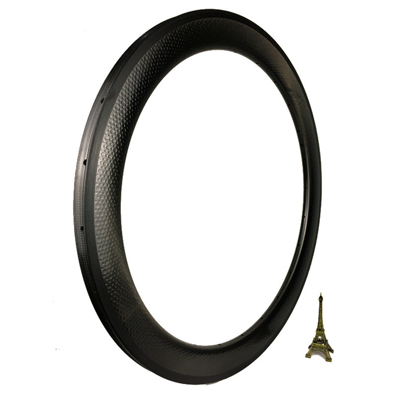 |CW26D58T/C/CT| Dimpled carbon cycling rim 58mm depth 26mm width tubular/clincher/tubeless tyres V brake carbon wheel fit for road/track/cyclocross