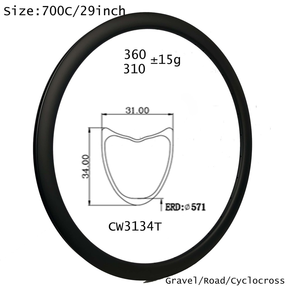 |CW3134T/C/CT| New development all road carbon bike rims tubular/clincher/tubeless compatible cycle wheels hot sell to Australan riders love