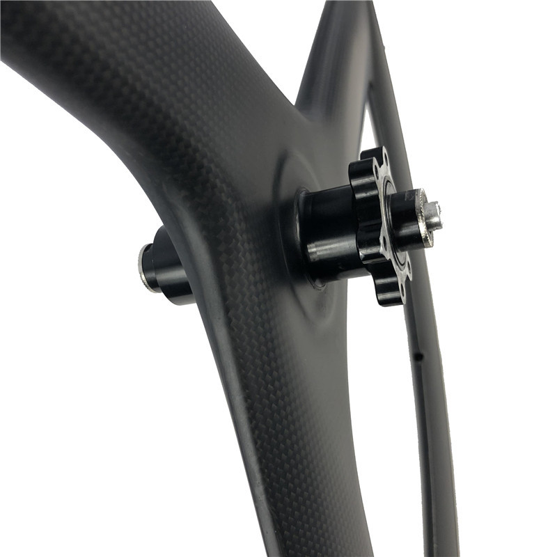 |CW23-50C/T-3S|carbon tri spoke bike wheel 23mm wide front 700C road rear tubular wheel bicycle 3 spokes fixed gear track bike clincher or disc brake