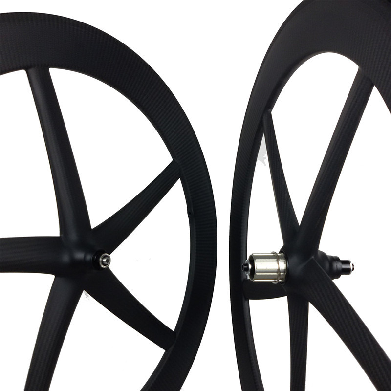 |CW25-65C/T-5S|Carbon bike 5 spoke wheels starfish designed beautiful shape 25mm width 65mm depth clincher/tubular tire cycles bicycle five spokes one