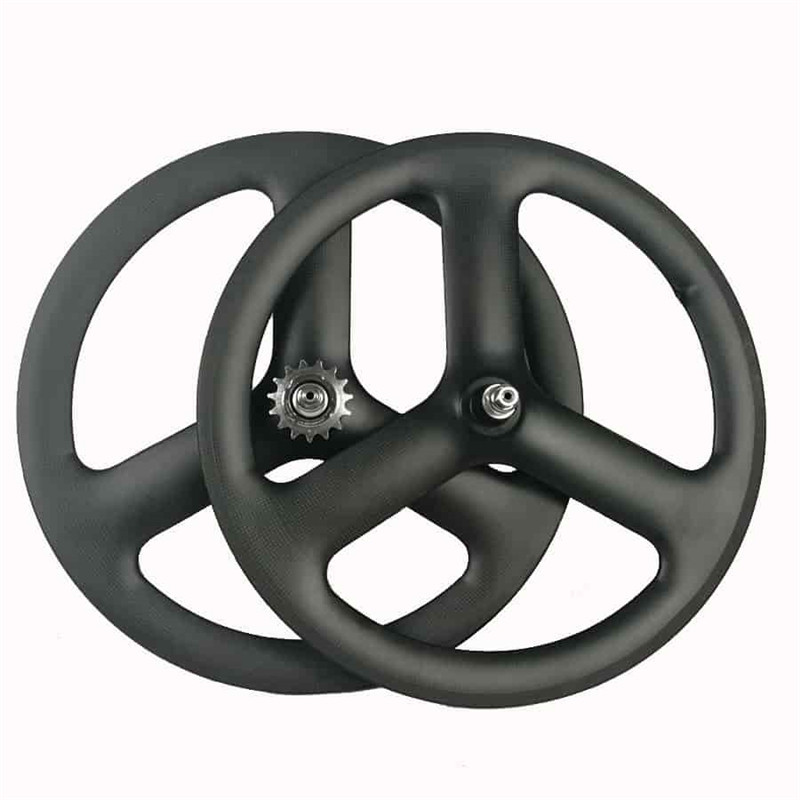 |CW451-23-41C-3S|451 carbon tri spoke bike wheel BMX 20 inch 23mm wide 41mm depth front road rear clincher wheel bicycle tri spokes three folding