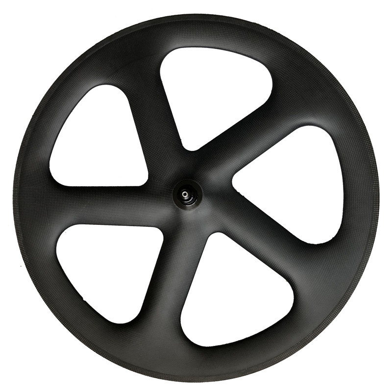 |CW24-56CT/T-5S|Carbon bike wheels five spoke one piece model 24mm width 56mm depth clincher/tubular tire 700C triathlon/road v brake/disc brake