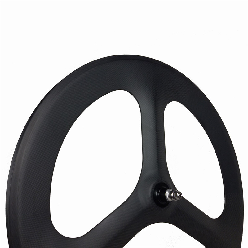 |CW23-56C/T-3S|carbon tri spoke bike wheel 23mm wide 56mm depth front 700C road rear tubular wheel bicycle tri spokes three fixed gear track bike