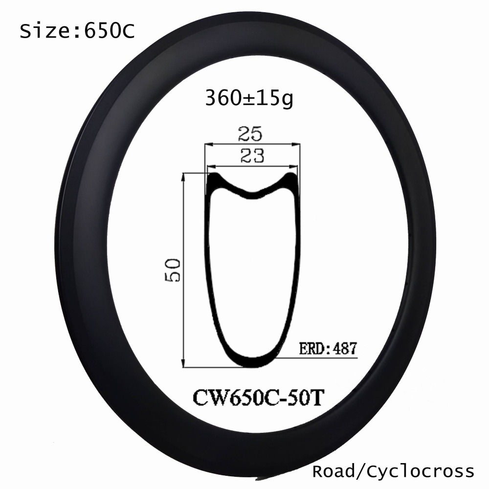 |CW650C-50C/T| 650C carbon bike wheels clincher/tubular tires for road bike V brake high TG suface/cyclocrossy disc brake XC racing bike