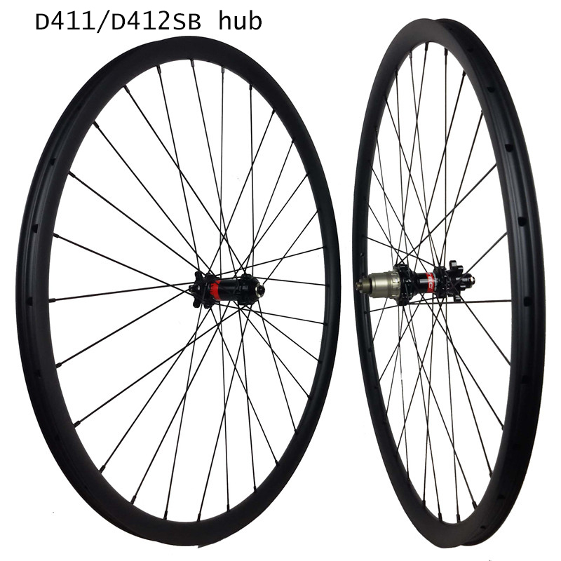Customized mountain bike carbon wheels mtb wheelset QR/TA quick release thru axle hub pillar psr 1420 sapim cx ray spoke center lock-6 six bolts