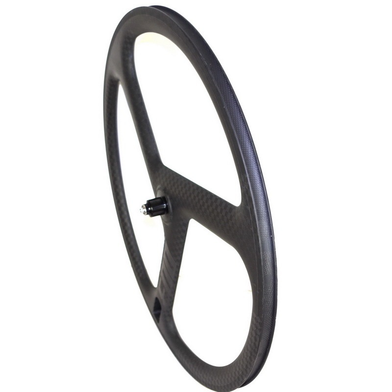 |CW23-40C| carbon tri spoke bike wheel 23mm wide 40mm depth clincher tire front rear wheel V brake/disc brake road racing/track fixed gear wheelset