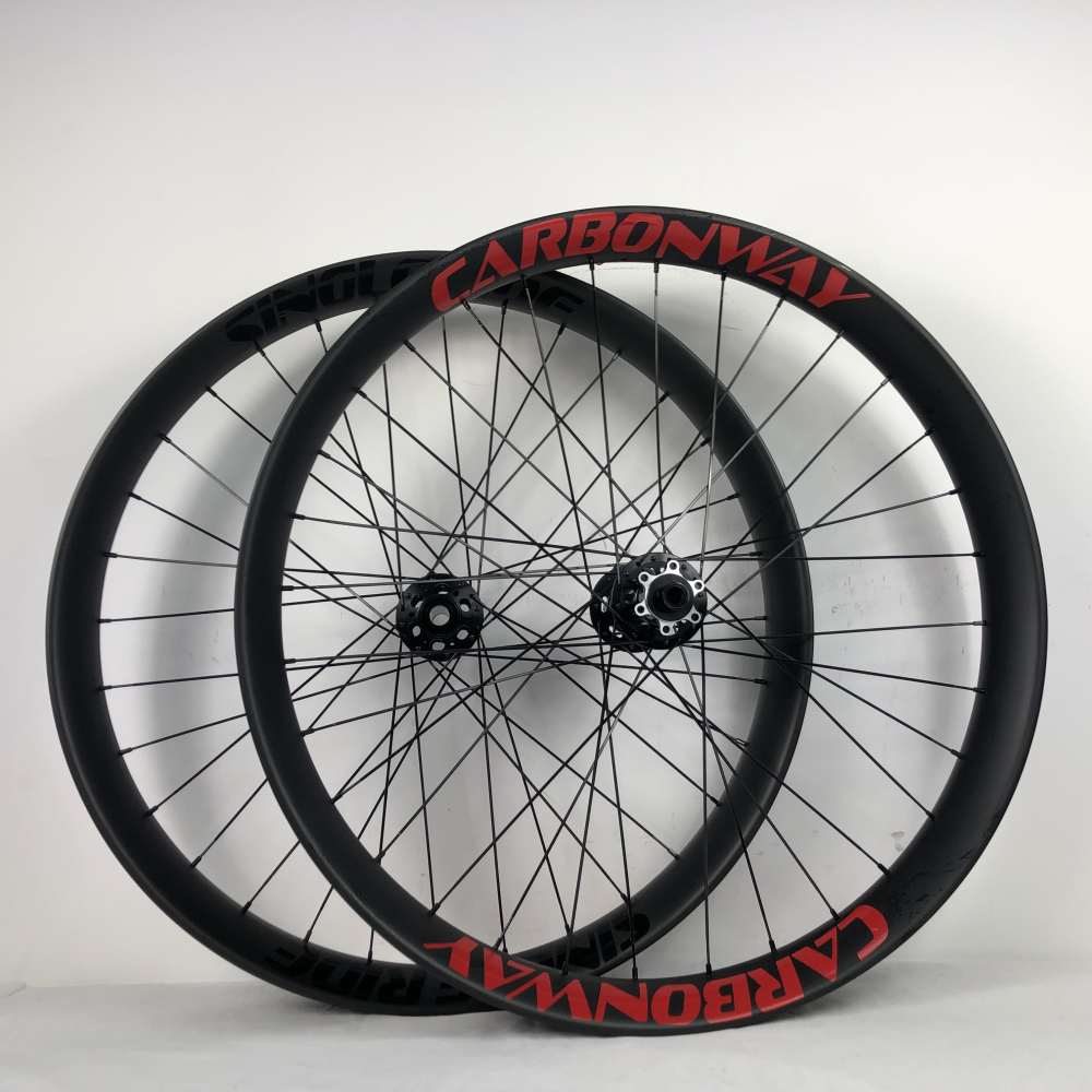 |CW24-80CT| 24er carbon fatbike wheels 80mm width hookless clincher tubeless compatible sand/snow bicycle complete wheelset with quick release/thru