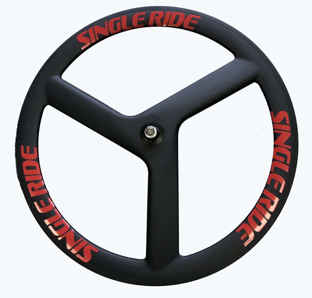 |CW23-50C/T-3S|carbon tri spoke bike wheel 23mm wide front 700C road rear tubular wheel bicycle 3 spokes fixed gear track bike clincher or disc brake