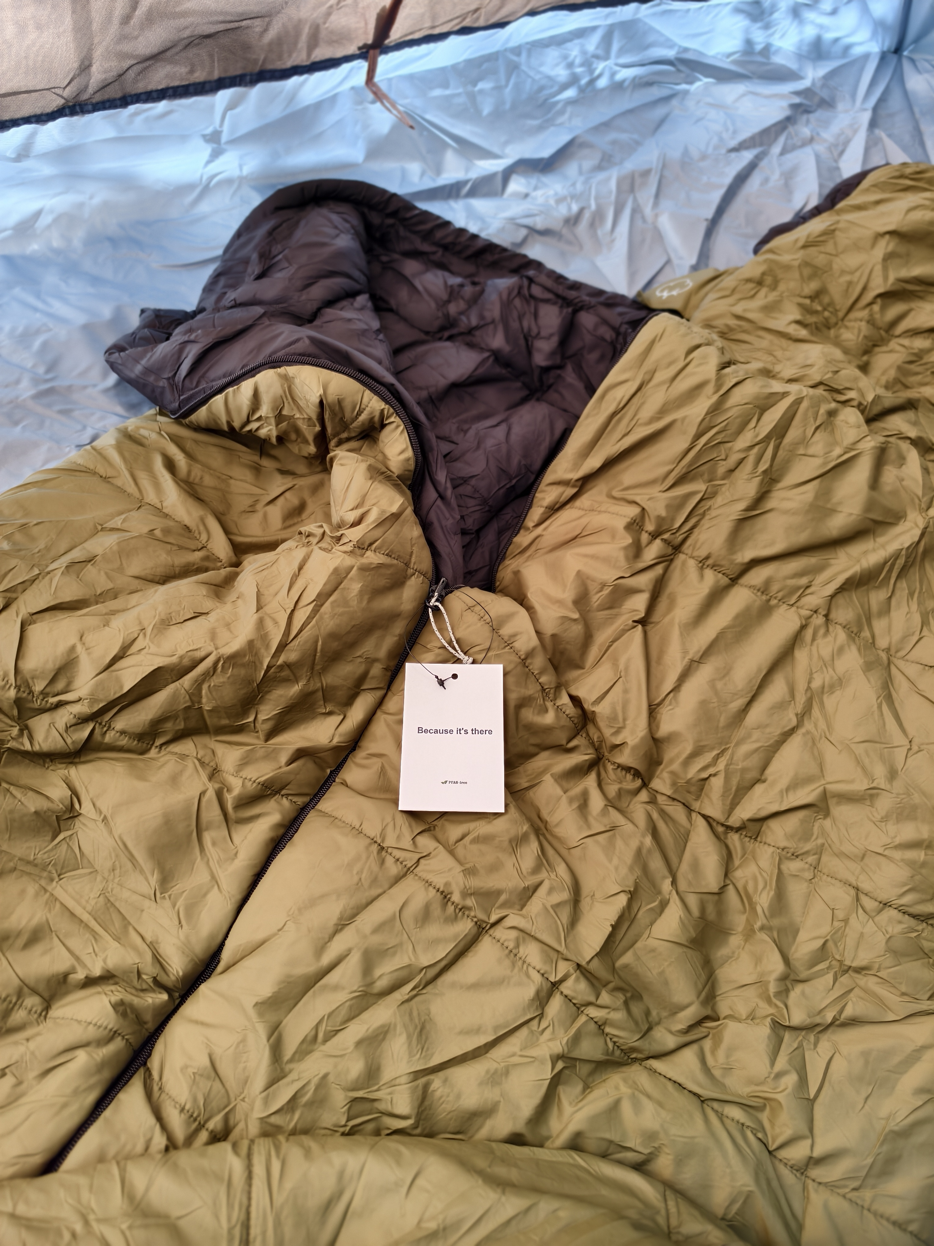 Sleeping bags for camping Because it's there