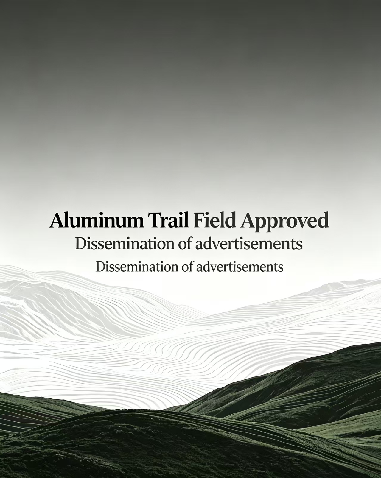 Dissemination of advertisements services Aluminum Trail Field Approved