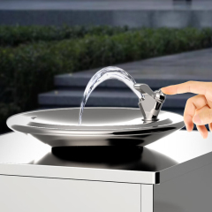 Outdoor Direct Drinking Fountain with Integrated Hand Washing Sink